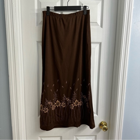 Y2K Matching Set Skirt Top Brown Fairy Modest Casual Vintage Size Small - Picture 5 of 9